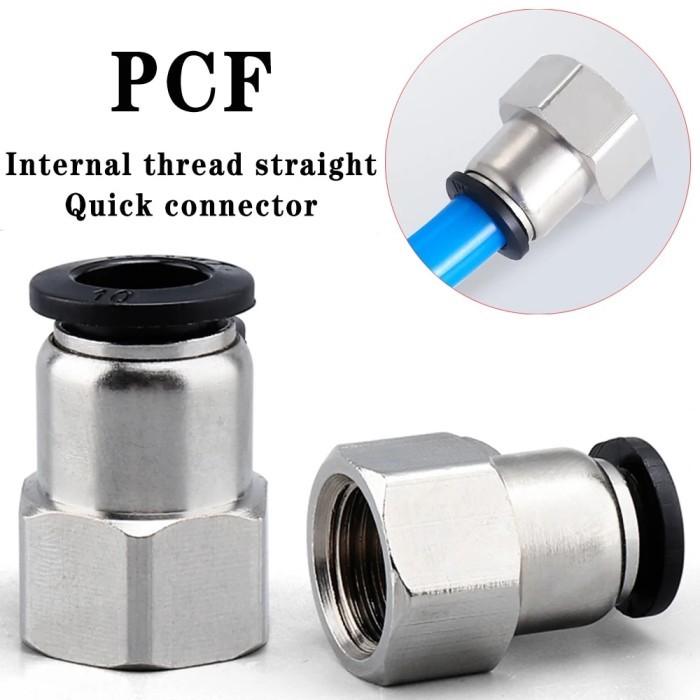 Jual PCF BLACK PNEUMATIC QUICK CONNECTOR AIR HOSE CONNECTOR 1 8