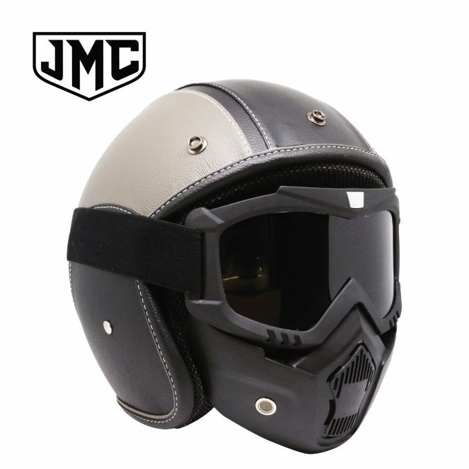 Jual Helm Bogo Retro Mask Full Leather Sni Original | Shopee Indonesia