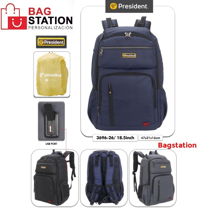 Jual NEW BACKPACK PRESIDENT USB ORIGINAL RANSEL LAPTOP PUNGGUNG PRIA ...
