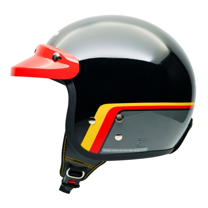 Jual Helm Cargloss Race Track CFM Retro Half Face - Race Track Black ...