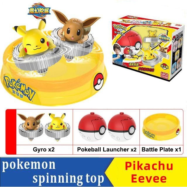 Jual READI STOK Pokemon Spinning Top Mainan Gasing Gangsing Battle Game ...