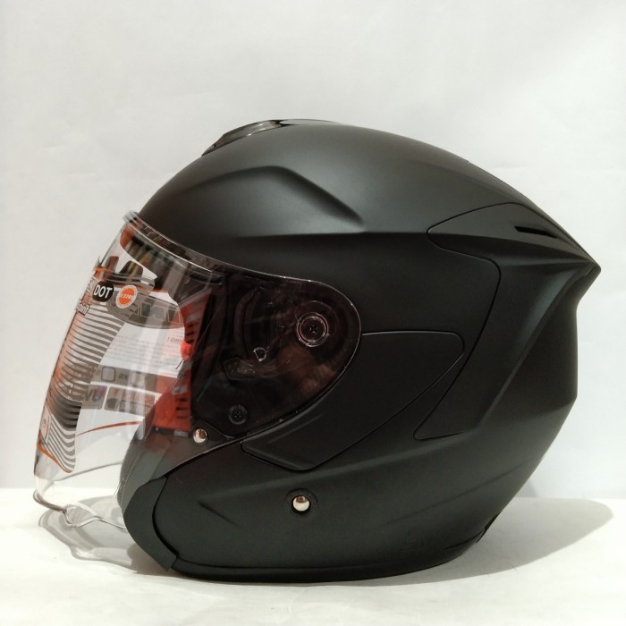 Jual Helm Ink Dynamic Solid Black Dof Helm Original Half Face | Shopee ...