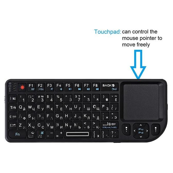 Jual Mini Keyboard Wireless Dgn Touch Pad Pointer 2.4Ghz - Keyboard Tv ...
