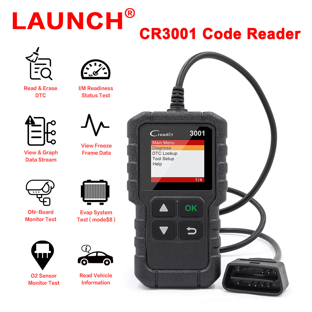 Jual New LAUNCH X431 CR3001 Code Reader OBD2 Scanner Check Engine Scan ...