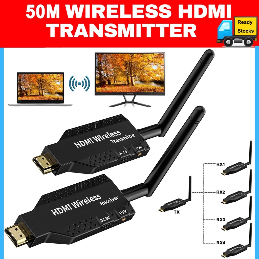 Jual 164ft mini nirkabel HDMI Extender 1080p TV Box Audio Video ...