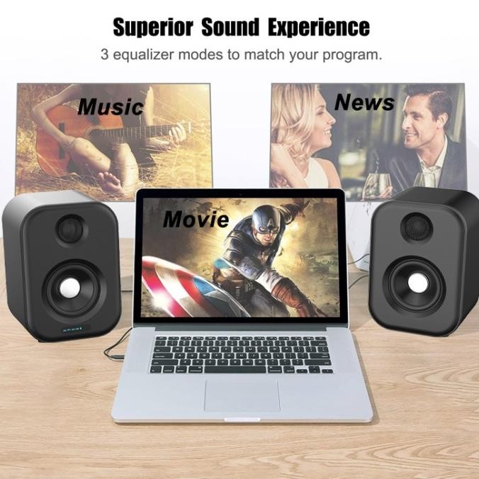 Jual Voxtone Sr03B Bookshelf Speaker Komputer 2.0 Channel Stereo New ...