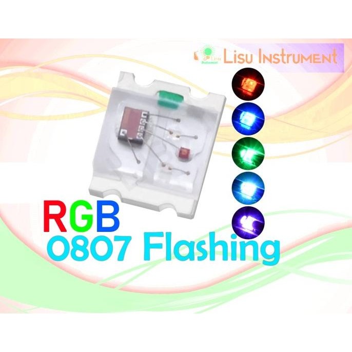 Jual Terbaru (10) 0807 0805 LED RGB Flashing Blinking Animation Slow or ...
