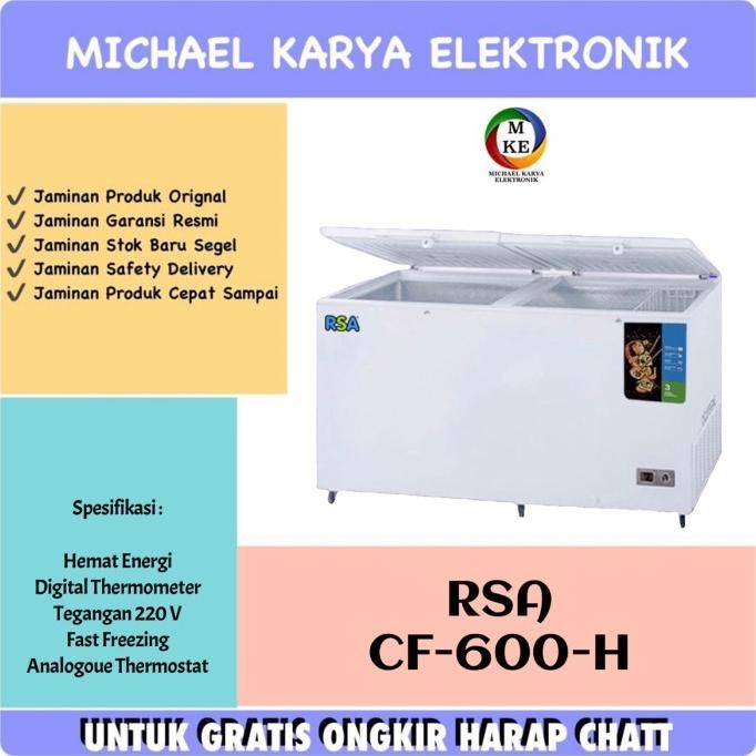 Jual CO Freezer Box 2 pintu RSA CF-600-H 500 Liter Freezer Fast ...