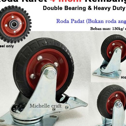 Jual Roda 4 Inchi Aret Embang Matiremwheel Only Double Bearingheavy ...