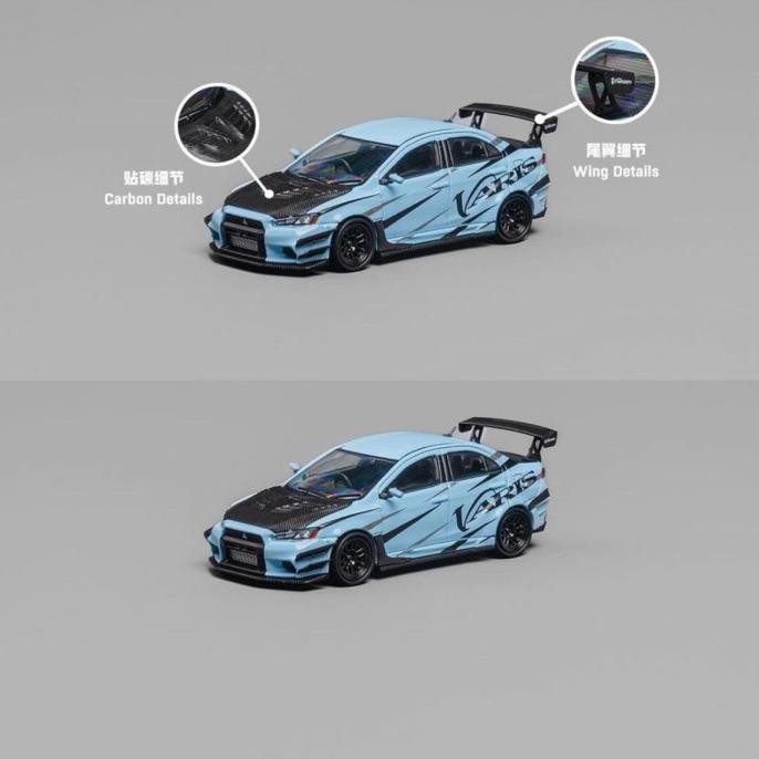 Jual CM Model Mitsubishi Lancer Evo X Varis Blue | Shopee Indonesia