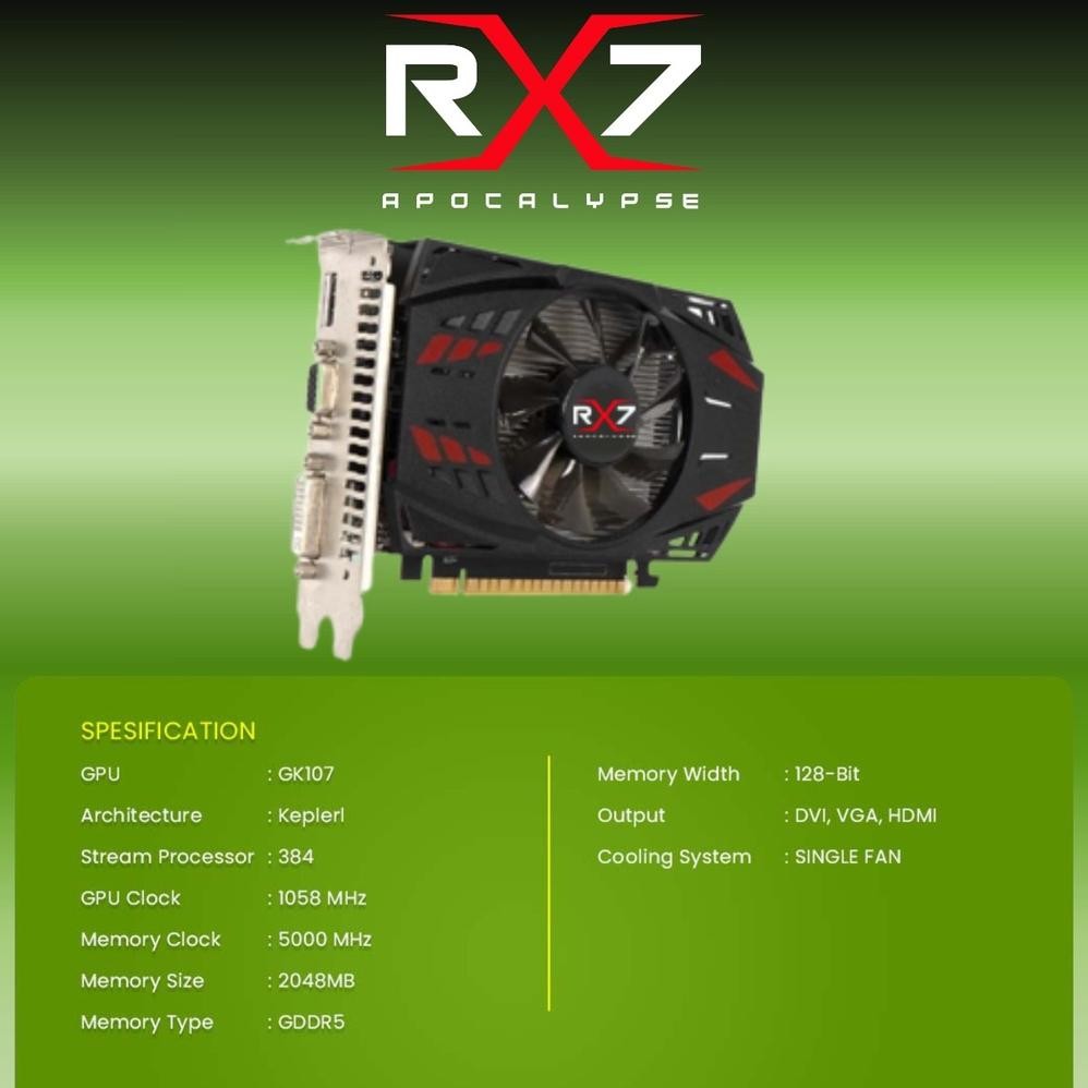 Jual VGA RX7 GT740 2GB GDDR5 128 BIT REAL CAPACITY GARANSI 1 TAHUN ...