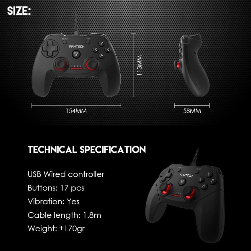 Jual Fantech REVOLVER GP12 Gaming Controller Gamepad Joystick USB murah ...