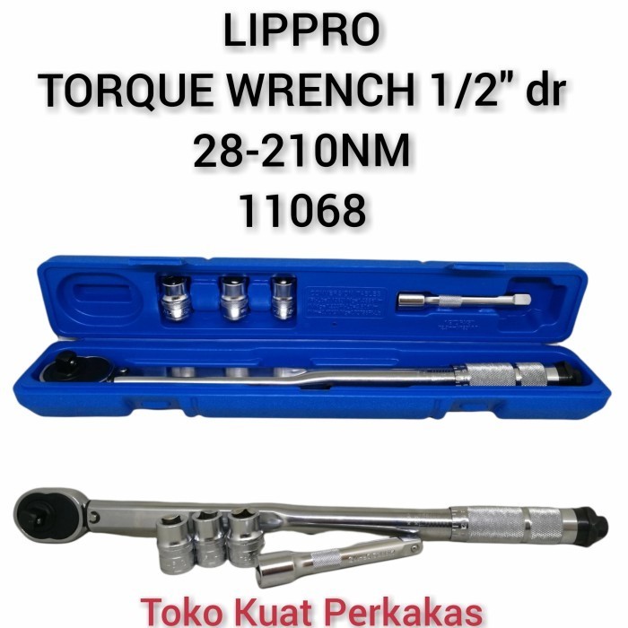 Jual Torque Wrench LIPPRO Kunci Torsi Momen Gagang Socket 1/2