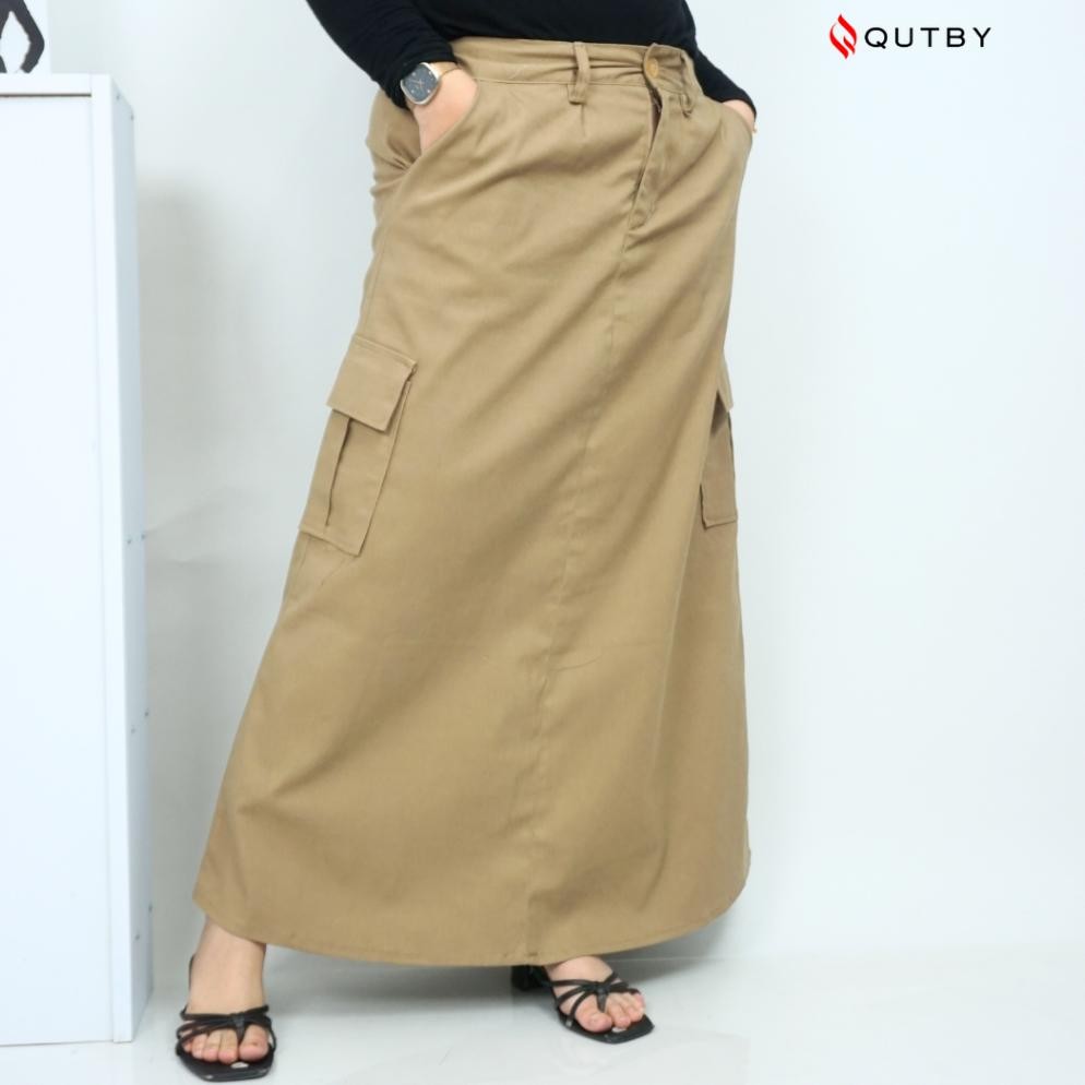 Jual YZ Qutby - Rok Cargo Model A Line Bahan Katun Twill / Rok Korean ...