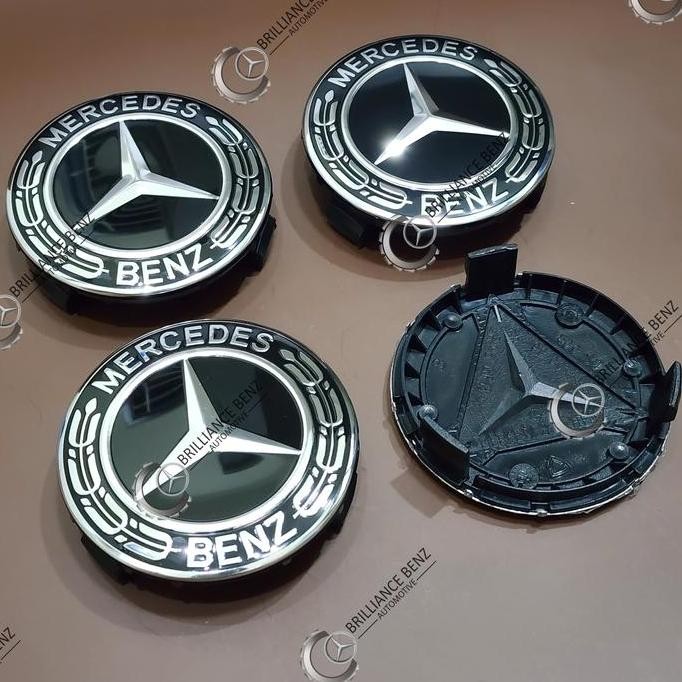 Jual Dop Velg Roda Emblem Mercedes Benz Padihitam 75Mm Dop Roda Mercy 7 ...