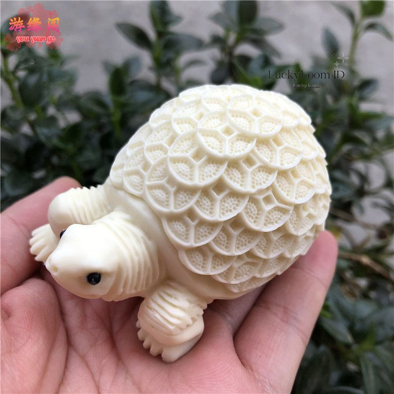 Jual Ivory Nut Lucky Small Water Turtle Decoration Turtle Relief ...