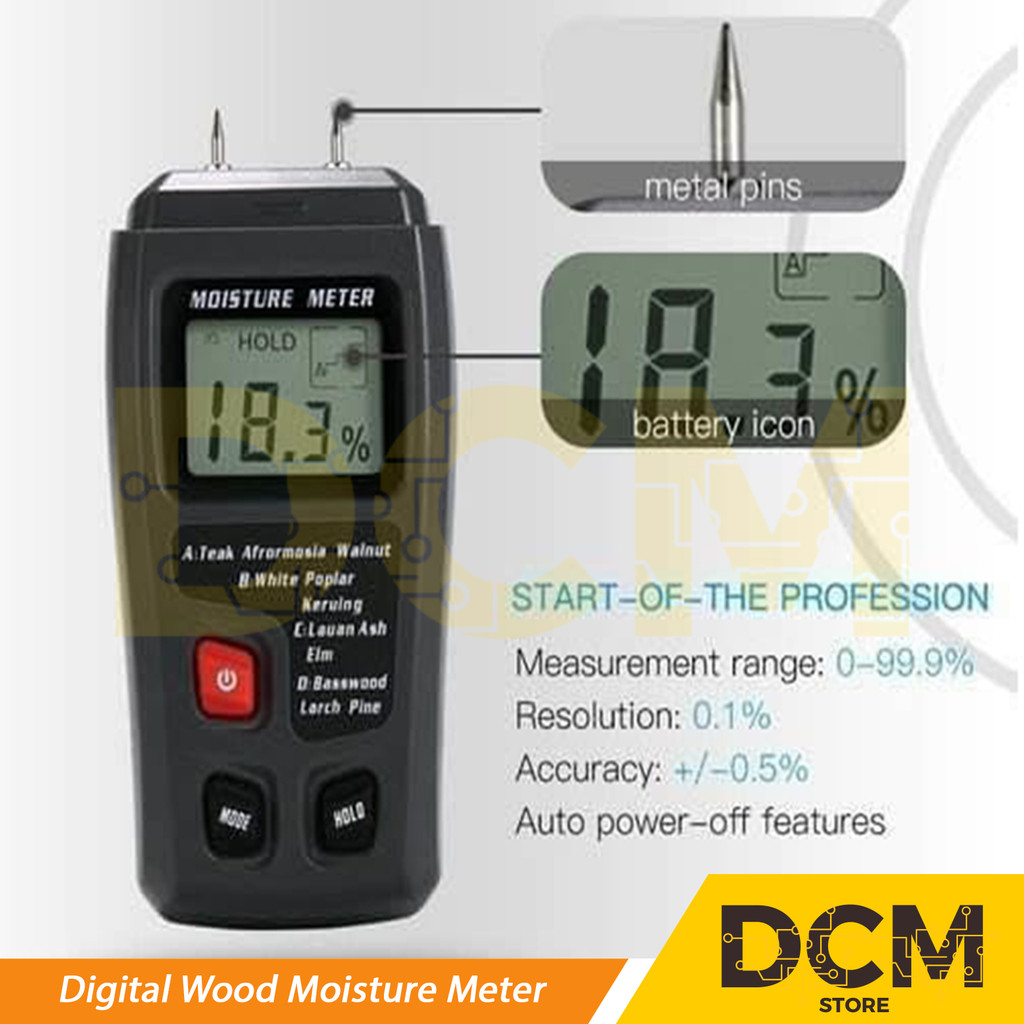 Jual Wood Moisture Meter Kayu Kertas Alat Ukur Kelembaban Kadar Air di ...