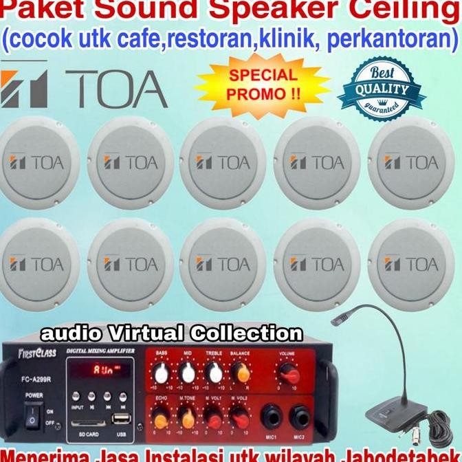 Jual Paket Sound Speaker Ceiling Toa + Mic Operator (Isi 10Unit ...