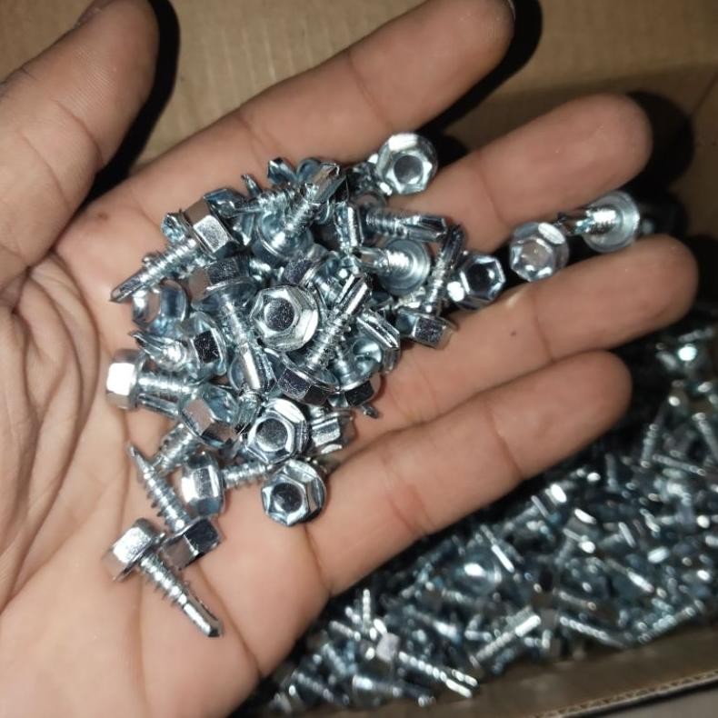 Jual Baut Roofing Baja Ringan 1016 1000 Pcs Baut Roofing Baja Ringan ...