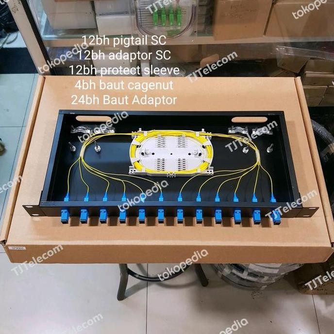 Jual Otb Rack Fiber Optik 12 Core / Odf Rack 12 Core Sc Upc ( Hitam ...