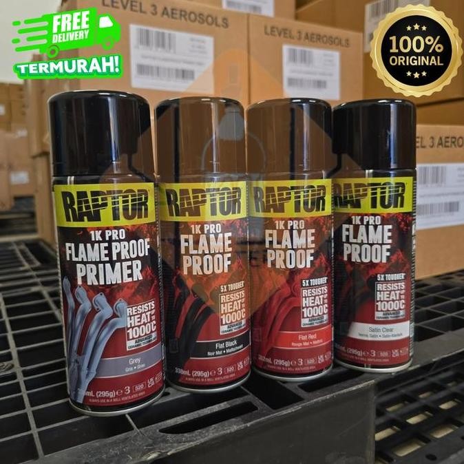 Jual CAT RAPTOR 1K FLAME PROOF ORIGINAL (330 Ml) | Shopee Indonesia