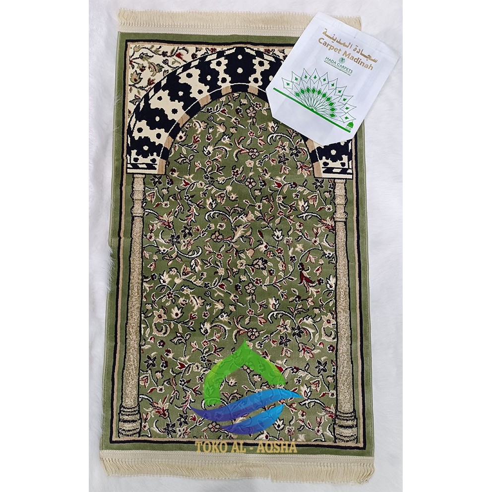 Jual Sajadah Mihrab Madinah-Rawdah Rug Hijau | Shopee Indonesia