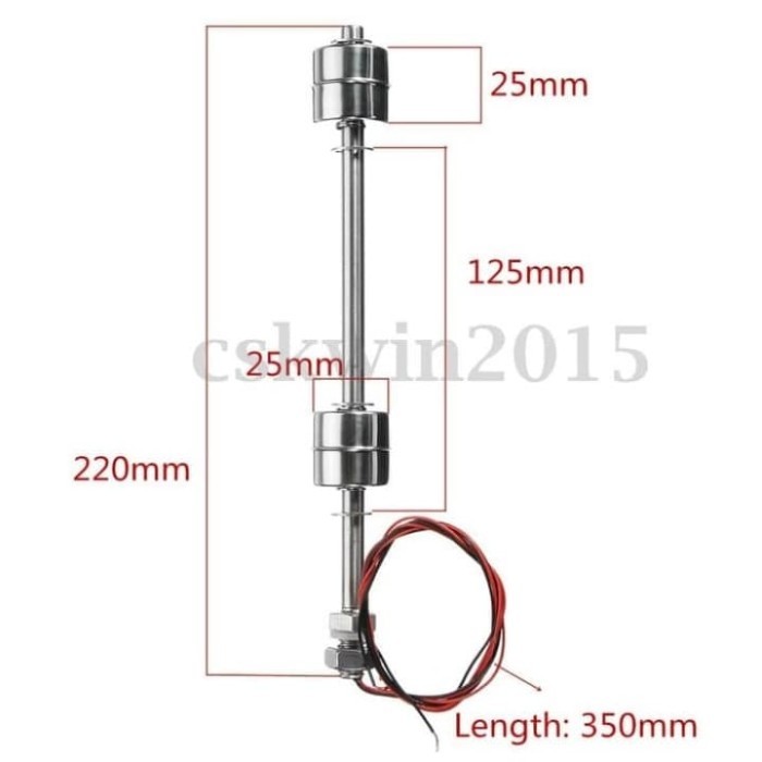 Jual Level Switch Garansi 6 Bulan2 Float Panjang 200Mm/Bssa Request ...