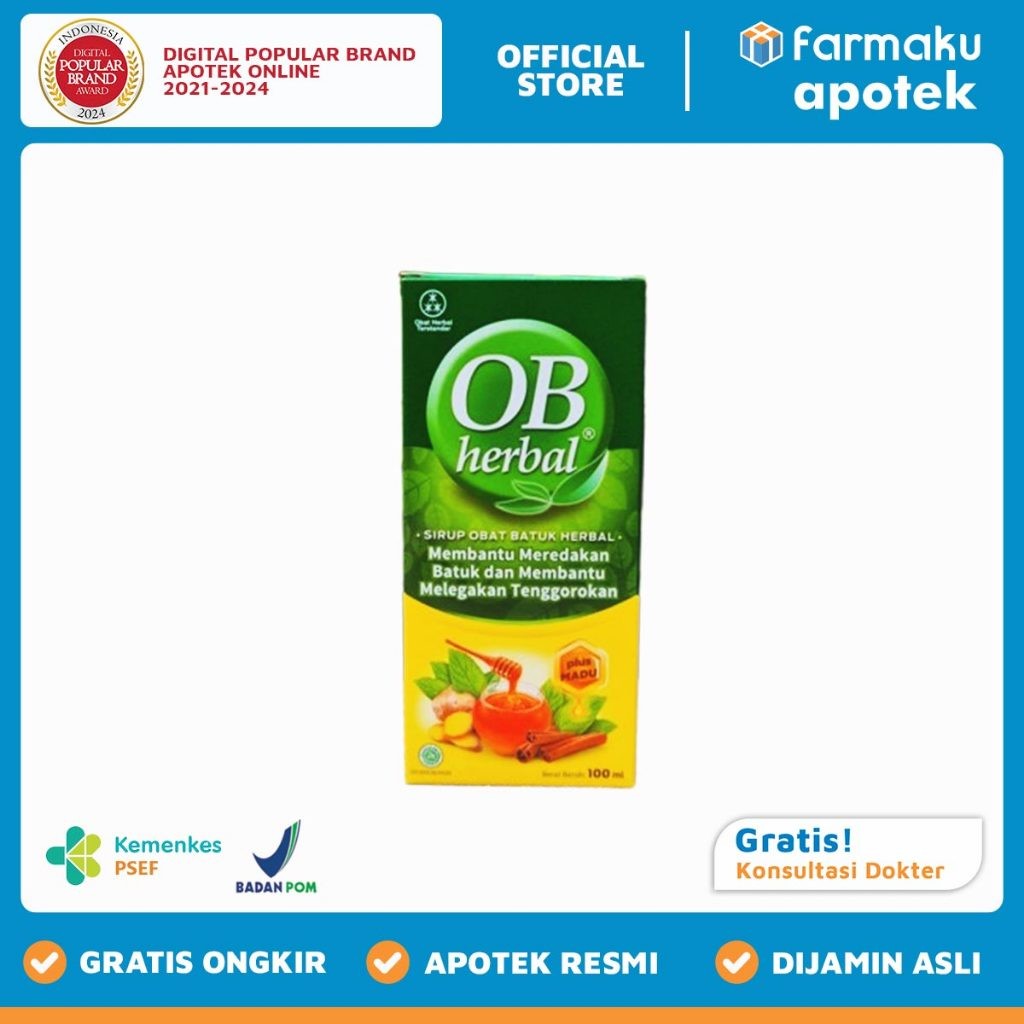 Jual OB Herbal Syrup 100 ml - BIN | Shopee Indonesia