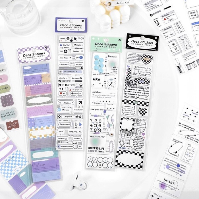 Jual Chat Deco Sticker Pack Stiker Decoration Journal 3 Lembar/ Pack ...