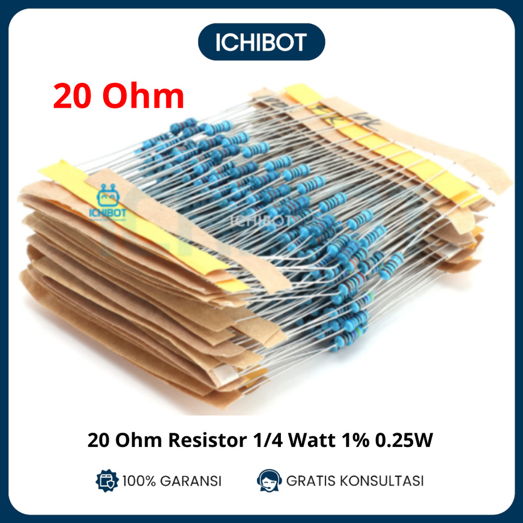Jual 20 Ohm 20 Resistor 1/4 Watt 1% 0.25W | Shopee Indonesia