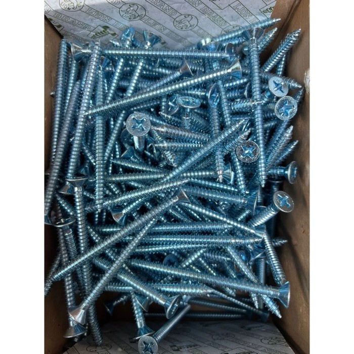 Jual monggo] Skrup Tapping Kayu Screw Kepala Bulat Rata Kepala12 Isi ...
