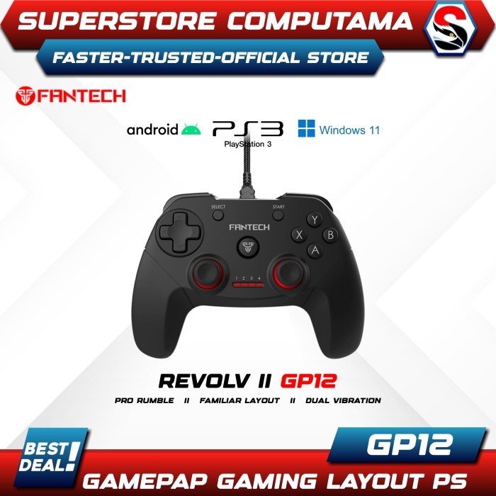 Jual Fantech Revolver Gp12 Gaming Controller Gamepad Joystick Usb ...