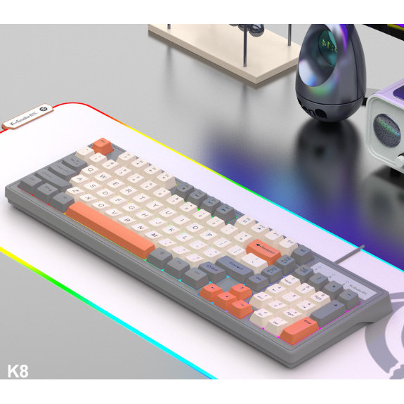 Jual 98 Keys Gaming Mechanical Feel Keyboard Aesthetic K-Snake K8 ...