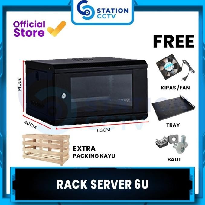 Jual Sale Wallmount Rack 6U Single Door / Rack Server 6U With Packing ...