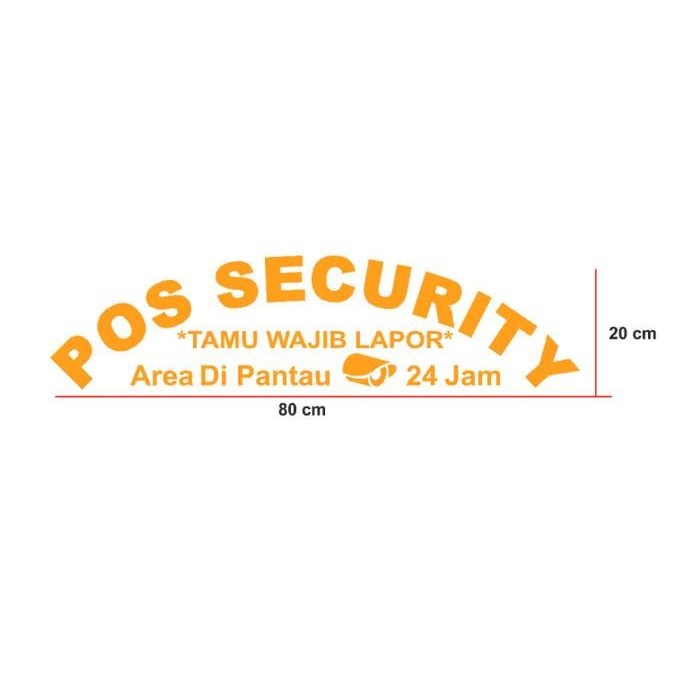 Jual STICKER POS SECURITY P.80CM CUSTOM,STIKER CUTTING CUSTOM | Shopee ...