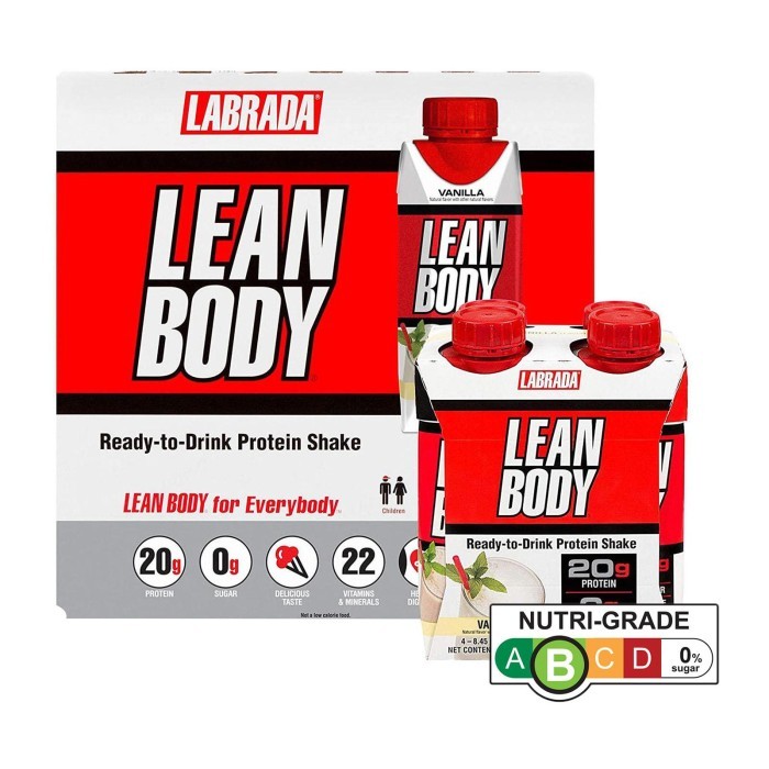 Jual Labrada Lean Body Vanilla Protein Shake 16 250 ml | Shopee Indonesia