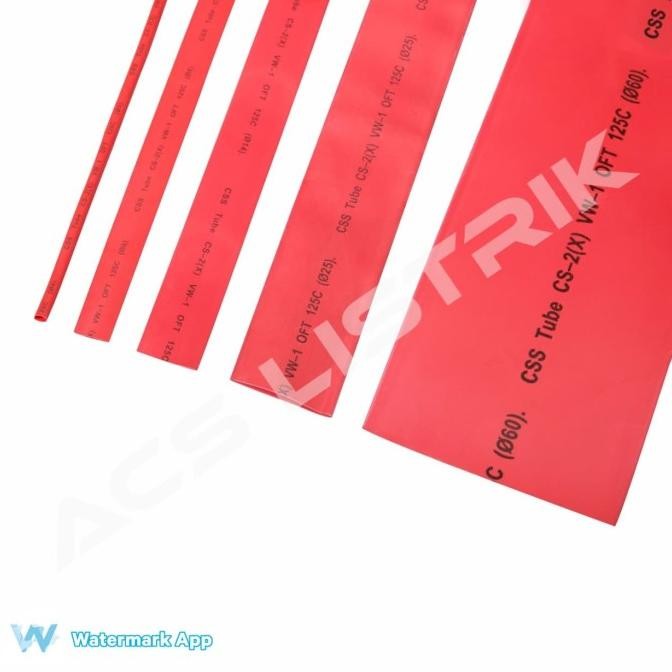 Jual HEATSHRINK WARNA ECER/GROSIR 150 MM @ 1 METER ( SELONGSONG BAKAR ...