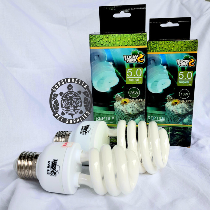 Lucky Herp Ampoule Compacte UVB 2.4% 20W E27 Pour Oiseaux - Éclairage UVA UVB Naturel