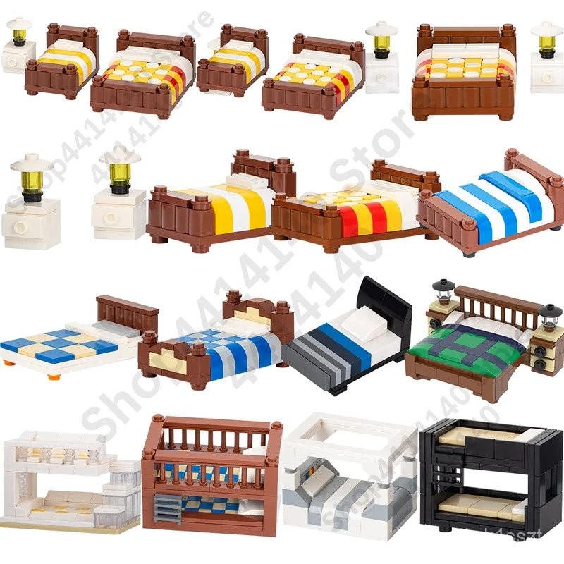 Jual MOOXI City Bed Double Serie Adults Building Blocks Set MOC Bricks ...