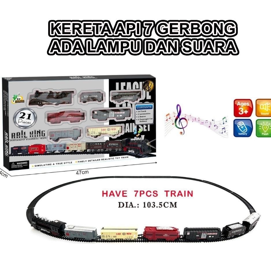 Jual 21 Pc Mainan Ereta Api Jumbo Ada Uara Dan Lampu Ereta Api 7 ...