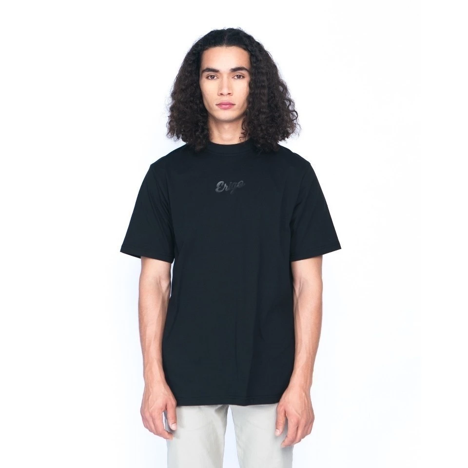 Kaos Pria Hitam Erigo Premium Cotton Combed 24s Basic Unisex foto 2