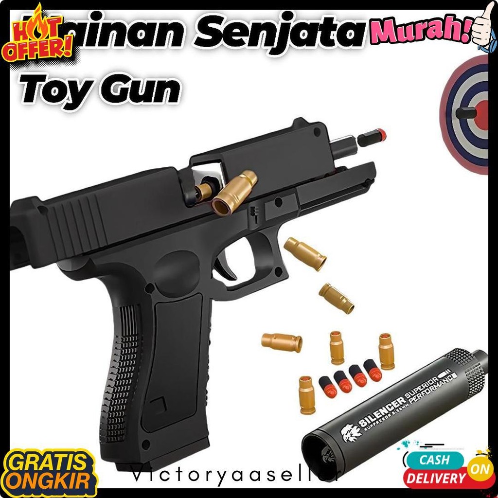 Jual Senjata Mainan Mainan Pistol Glock Toy Gun Pertempuran Luar ...