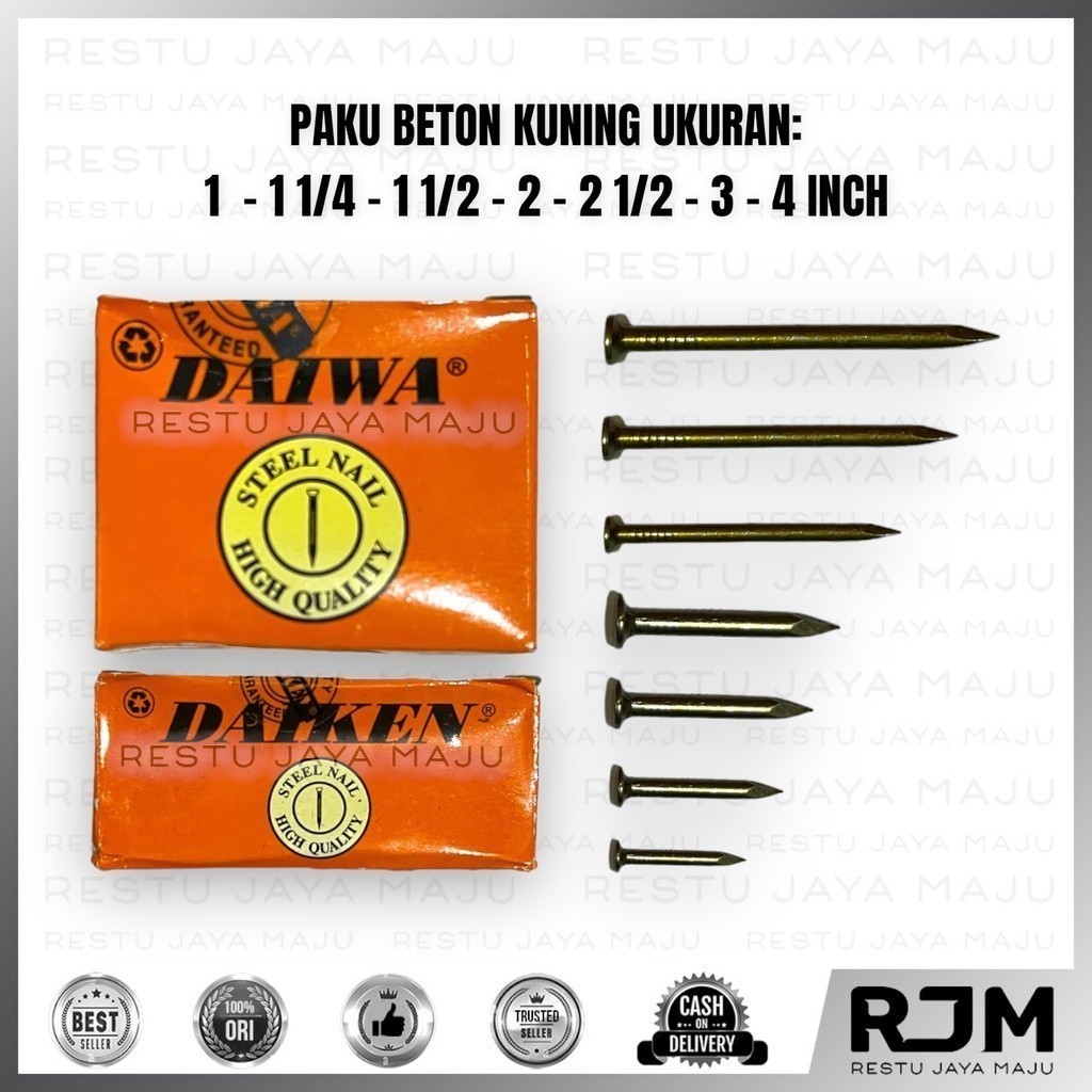 Jual DAIWA Paku Beton Kuning 1 1/4 1/2 2 3 4 