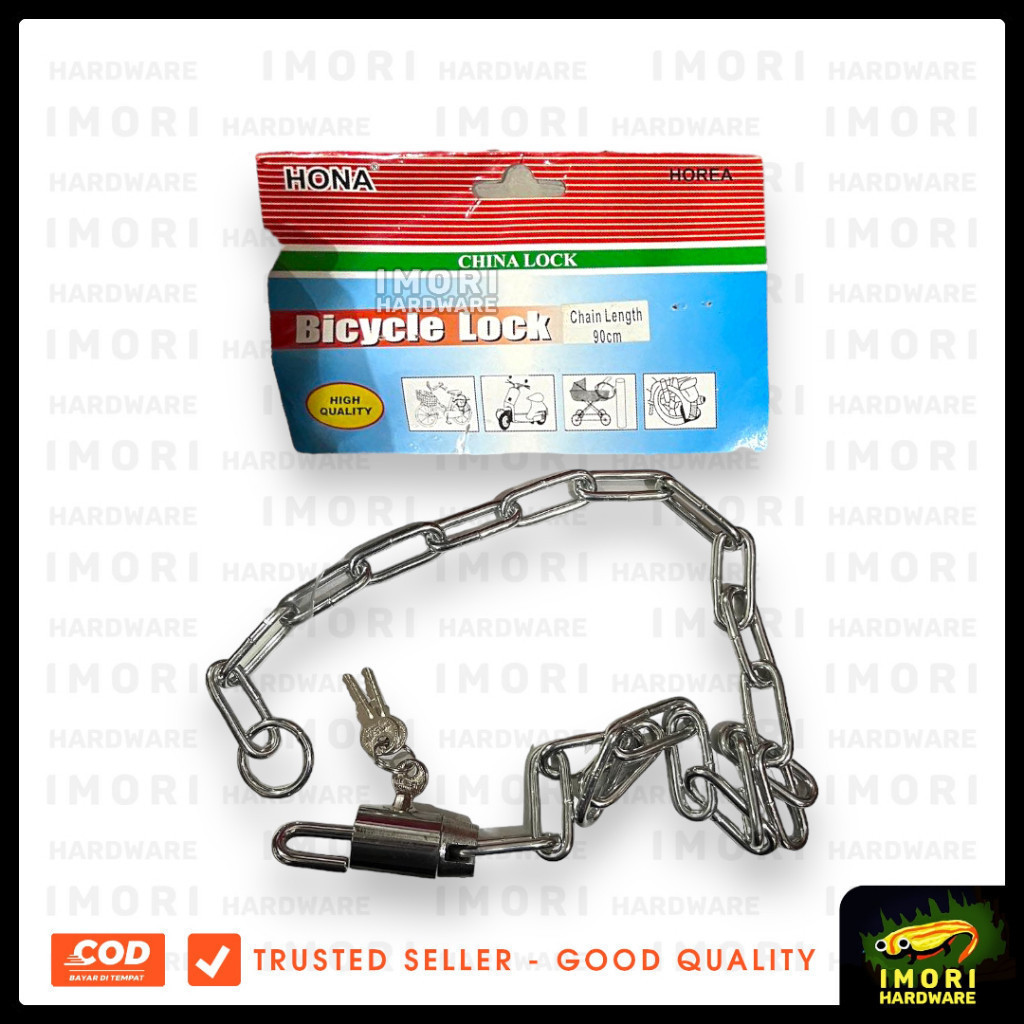 Jual HONA Gembok Rantai 60 90cm Sepeda Chain Bicycle Lock Kunci ...