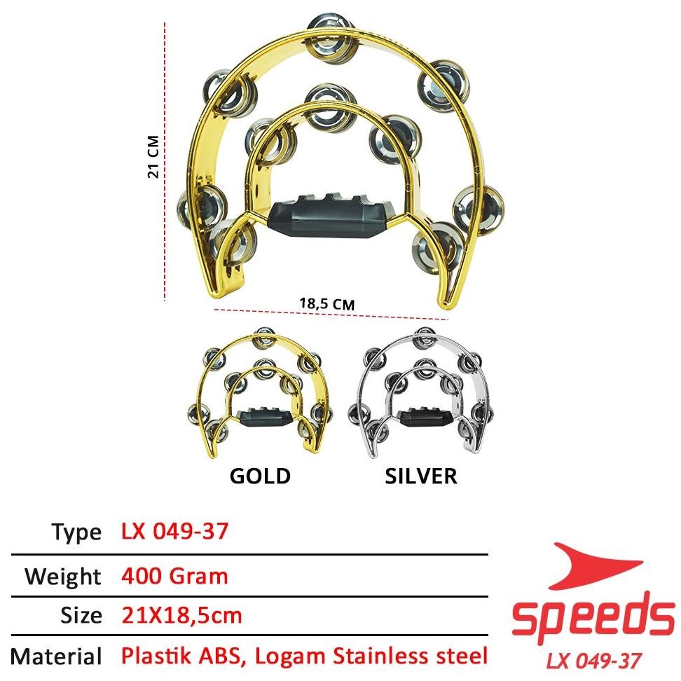 Jual Ad-3 Speeds Alat Musik Tamborin Tambourine Double Ring Kecrekan ...