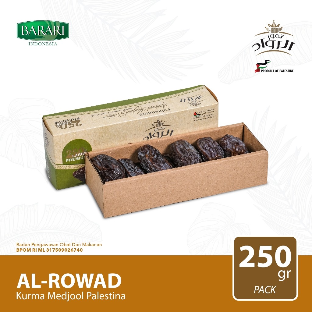 Jual AL-RWAD Kurma Medjool Palestina 250Gr Premium Dates High Quality ...