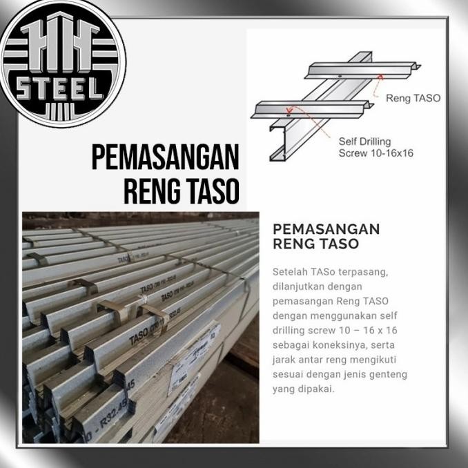 Jual Kualitas terbaik] Rangka Atap Baja Ringan Ring Reng Taso R 32 45 ...