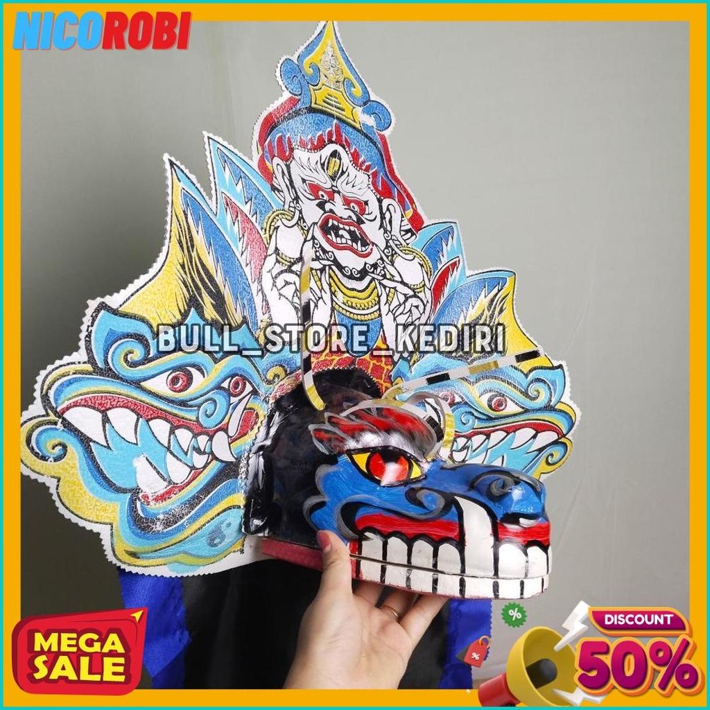 Jual Barongan Anak Caplokan Spon Devil Buto Biru Ukuran Tanggung Free ...