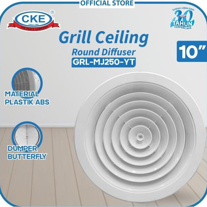Jual Original Grill Ceiling Round Ac Ducting 10 Inch Diffuser Bulat ...