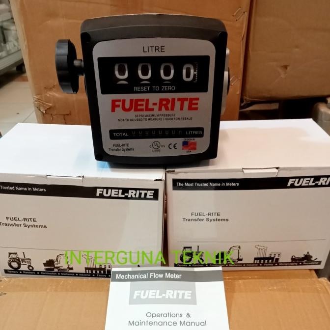 Jual Fuel Rite / Flow Meter Meteran Minyak Solar Oil 4 Digit Ukuran 1 ...